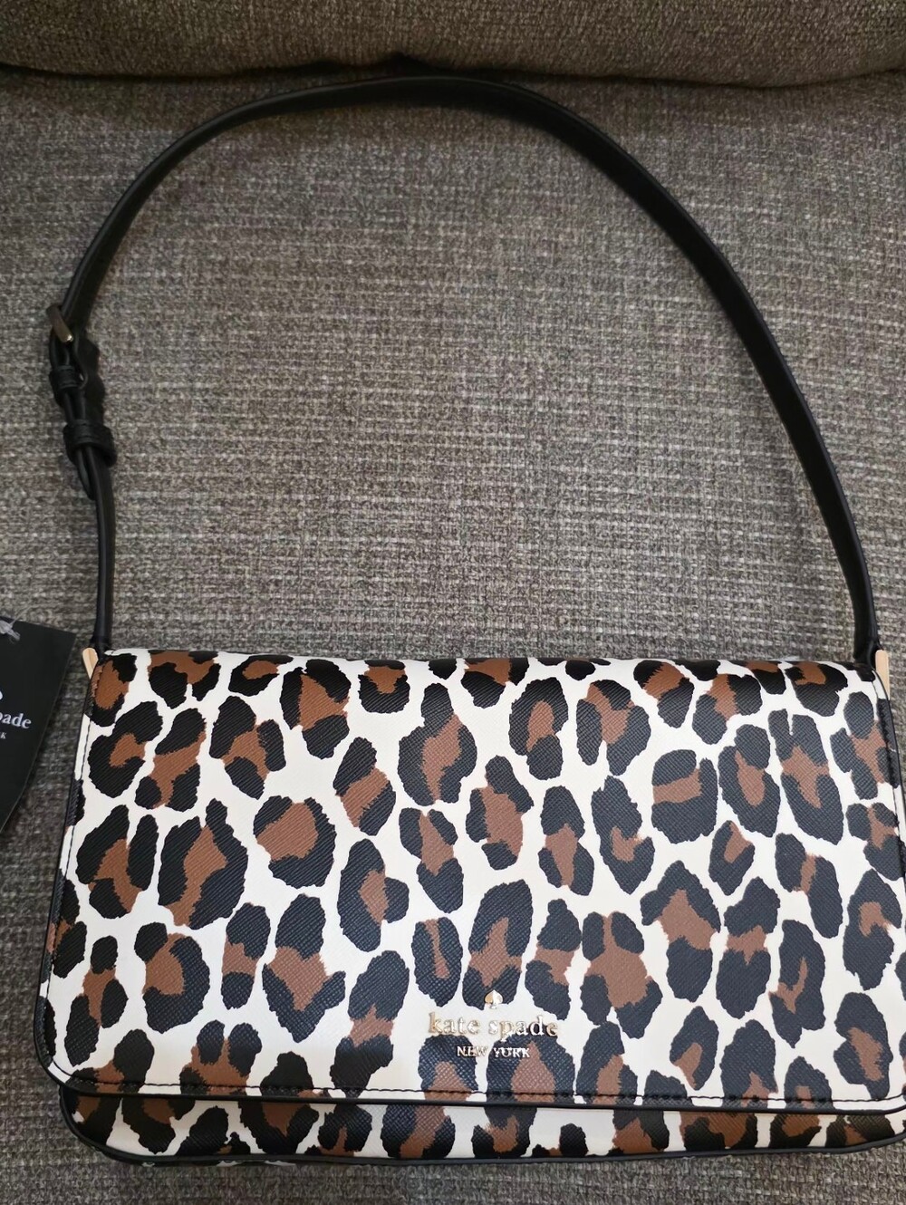 Kate Spade Leopard-Print Staci Flop Shoulder Bag